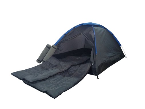 Camping Zelt FESTIVAL 205 x 150 x 105 cm, Polyester, inkl. 2 Schlafsäcke und 2 Isomatten, 66610
